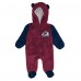 Малышам & Newborn Colorado Avalanche Outerstuff Burgundy Stay Napping Fleece Bunting Full-Zip Hooded Sleeper