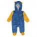 Малышам & Newborn St. Louis Blues Outerstuff Blue Stay Napping Fleece Bunting Full-Zip Hooded Sleeper