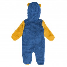 Малышам & Newborn St. Louis Blues Outerstuff Blue Stay Napping Fleece Bunting Full-Zip Hooded Sleeper