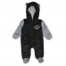 Малышам & Newborn Los Angeles Kings Outerstuff Black Stay Napping Fleece Bunting Full-Zip Hooded Sleeper