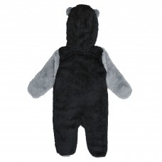 Малышам & Newborn Los Angeles Kings Outerstuff Black Stay Napping Fleece Bunting Full-Zip Hooded Sleeper