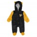 Малышам & Newborn Pittsburgh Penguins Outerstuff Black Stay Napping Fleece Bunting Full-Zip Hooded Sleeper