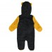 Малышам & Newborn Pittsburgh Penguins Outerstuff Black Stay Napping Fleece Bunting Full-Zip Hooded Sleeper