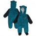 Малышам & Newborn San Jose Sharks Outerstuff Teal Stay Napping Fleece Bunting Full-Zip Hooded Sleeper