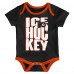 Малышам & Newborn Philadelphia Flyers Outerstuff Triple Header Three-Piece Bodysuit Set