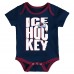 Малышам & Newborn Colorado Avalanche Outerstuff Triple Header Three-Piece Bodysuit Set