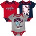 Малышам & Newborn Washington Capitals Outerstuff Triple Header Three-Piece Bodysuit Set