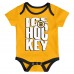Малышам & Newborn Boston Bruins Outerstuff Triple Header Three-Piece Bodysuit Set