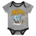 Малышам & Newborn Boston Bruins Outerstuff Triple Header Three-Piece Bodysuit Set