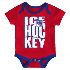 Малышам & Newborn New York Rangers Outerstuff Triple Header Three-Piece Bodysuit Set Малышам & Newborn New York Rangers Outerstuff Triple Header Three-Piece Bodysuit Set