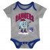 Малышам & Newborn New York Rangers Outerstuff Triple Header Three-Piece Bodysuit Set
