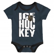 Малышам & Newborn Vegas Golden Knights Outerstuff Triple Header Three-Piece Bodysuit Set
