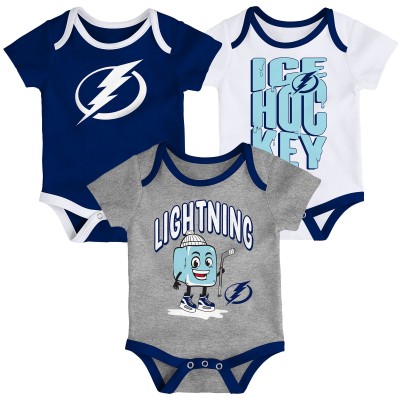 Малышам & Newborn Tampa Bay Lightning Outerstuff Triple Header Three-Piece Bodysuit Set