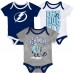 Малышам & Newborn Tampa Bay Lightning Outerstuff Triple Header Three-Piece Bodysuit Set