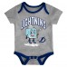Малышам & Newborn Tampa Bay Lightning Outerstuff Triple Header Three-Piece Bodysuit Set