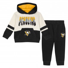 Toddler Pittsburgh Penguins Outerstuff Black Chants and Cheers Fleece Hoodie and Pants Set