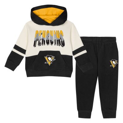 Toddler Pittsburgh Penguins Outerstuff Black Chants and Cheers Fleece Hoodie and Pants Set