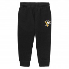 Toddler Pittsburgh Penguins Outerstuff Black Chants and Cheers Fleece Hoodie and Pants Set