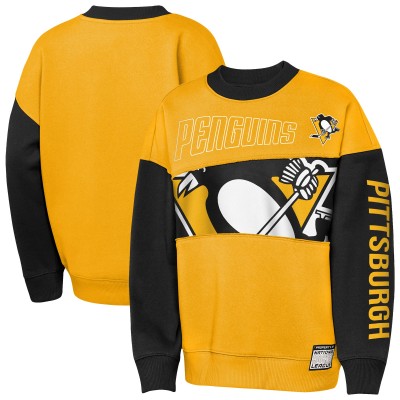 Кофта Подростковая Pittsburgh Penguins Outerstuff Gold/Black Impact Player