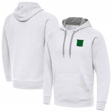 New York Rangers Antigua White St. Patricks Day Victory Pullover Hoodie