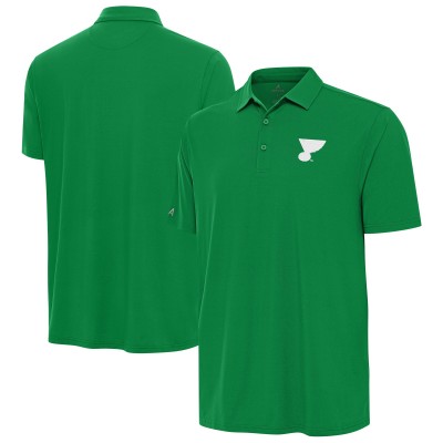 St. Louis Blues Antigua Kelly Green St. Patricks Day Era Polo