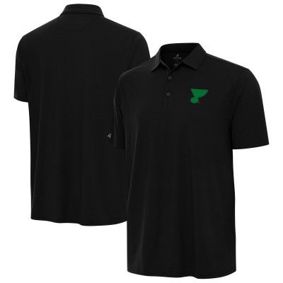 St. Louis Blues Antigua Black St. Patricks Day Era Polo
