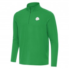 Chicago Blackhawks Antigua Kelly Green St. Patrick Intent Quarter-Zip Pullover Top