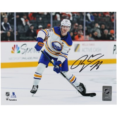 Rasmus Dahlin Buffalo Sabres Autographed Fanatics Authentic 8 x 10 White Jersey Shooting Photograph