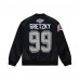 Unisex Los Angeles Kings Wayne Gretzky Mitchell & Ness Black Maxxed Out Full-Zip Satin Jacket