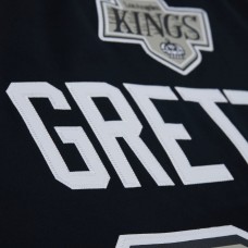 Unisex Los Angeles Kings Wayne Gretzky Mitchell & Ness Black Maxxed Out Full-Zip Satin Jacket