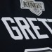 Unisex Los Angeles Kings Wayne Gretzky Mitchell & Ness Black Maxxed Out Full-Zip Satin Jacket