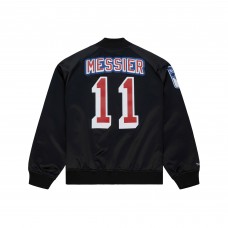 Unisex New York Rangers Mark Messier Mitchell & Ness Black Maxxed Out Full-Zip Satin Jacket Unisex New York Rangers Mark Messier Mitchell & Ness Black Maxxed Out Full-Zip Satin Jacket