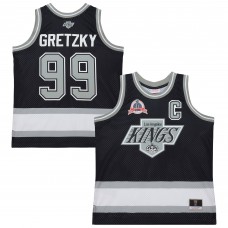 Unisex Los Angeles Kings Wayne Gretzky Mitchell & Ness Black Maxxed Out Fashion Basketball Jersey
