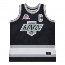Unisex Los Angeles Kings Wayne Gretzky Mitchell & Ness Black Maxxed Out Fashion Basketball Jersey
