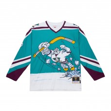 Игровая джерси Anaheim Ducks Teemu Selanne Mitchell & Ness Teal 1995-96 Power Play