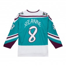Игровая джерси Anaheim Ducks Teemu Selanne Mitchell & Ness Teal 1995-96 Power Play