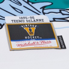 Игровая джерси Anaheim Ducks Teemu Selanne Mitchell & Ness Teal 1995-96 Power Play