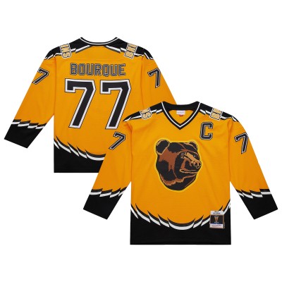 Boston Bruins Ray Bourque Mitchell & Ness Gold 1996-97 Power Play Jersey