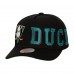 Бейсболка Anaheim Ducks Mitchell & Ness Black Busted Logo Wordmark Wrap-Around Pro Pinch