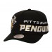 Бейсболка Pittsburgh Penguins Mitchell & Ness Black Busted Logo Wordmark Wrap-Around Pro Pinch