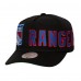 Бейсболка New York Rangers Mitchell & Ness Black Busted Logo Wordmark Wrap-Around Pro Pinch