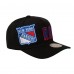 Бейсболка New York Rangers Mitchell & Ness Black Busted Logo Wordmark Wrap-Around Pro Pinch