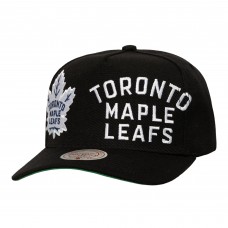 Бейсболка Toronto Maple Leafs Mitchell & Ness Black Busted Logo Wordmark Wrap-Around Pro Pinch