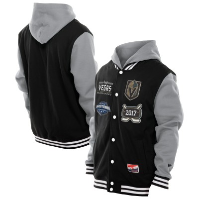 Куртка на кнопках Vegas Golden Knights New Era Black/Grey Fleece
