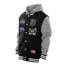 Куртка на кнопках Vegas Golden Knights New Era Black/Grey Fleece