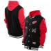 Detroit Red Wings New Era Black/Red Full-Snap Fleece Hoodie Jacket
