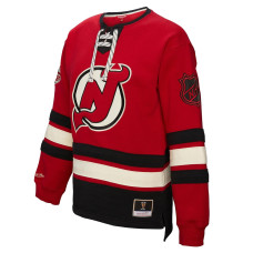Женская свитшот New Jersey Devils Mitchell & Ness Red Heritage Lace-Up Pullover Женская свитшот New Jersey Devils Mitchell & Ness Red Heritage Lace-Up Pullover
