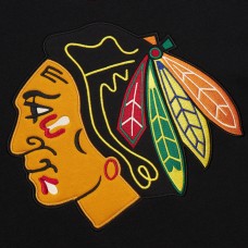 Chicago Blackhawks Black Heritage Lace-Up Pullover Sweatshirt