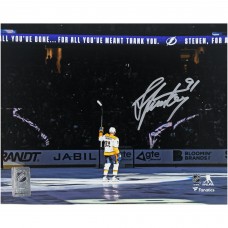 Steven Stamkos Nashville Predators Autographed Fanatics Authentic 8 x 10 Return to Tampa Bay Crowd Salute Photograph