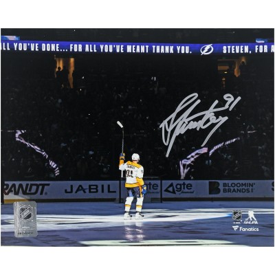 Steven Stamkos Nashville Predators Autographed Fanatics Authentic 8 x 10 Return to Tampa Bay Crowd Salute Photograph